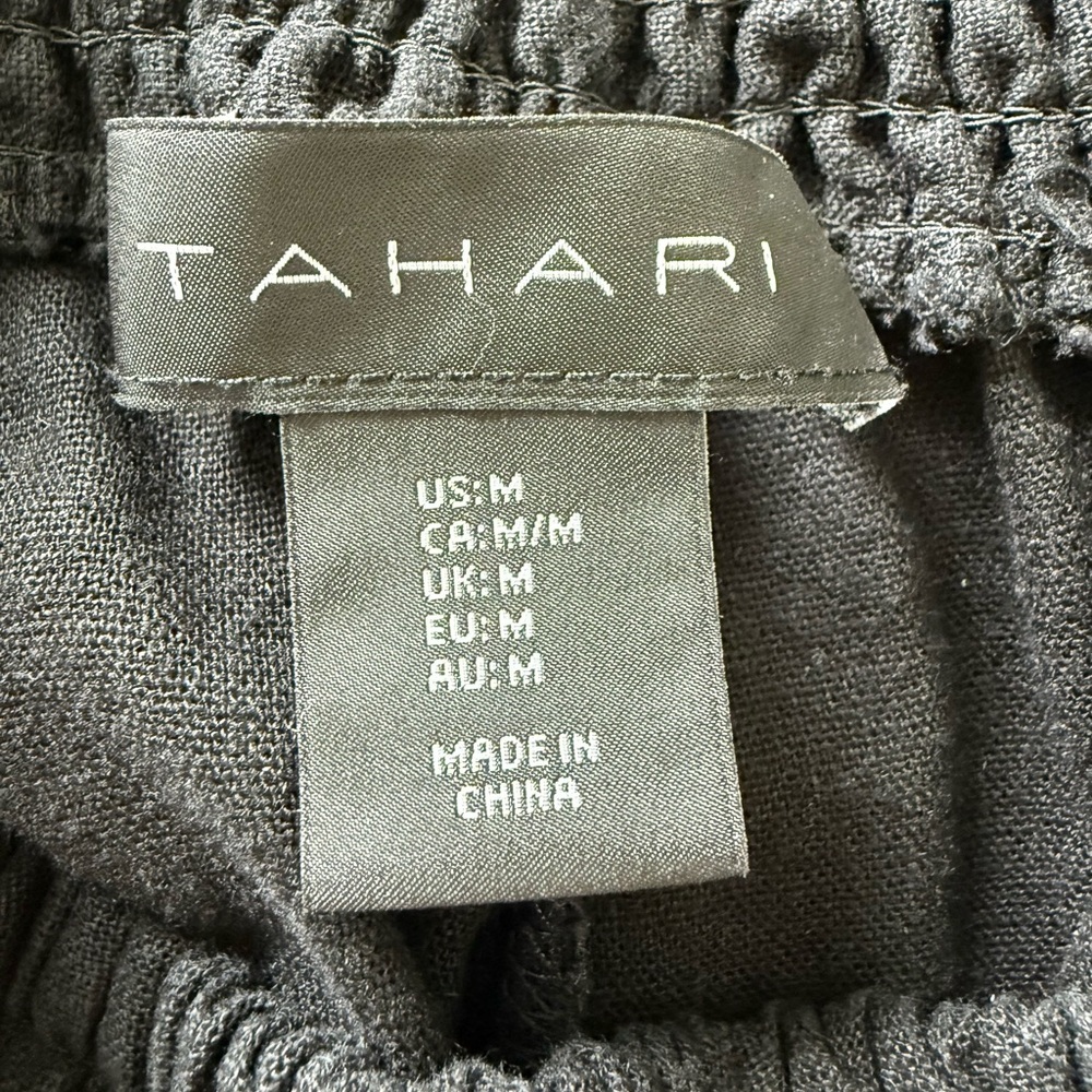 Tahari Black Pants Embroidery - Picture 5 of 6